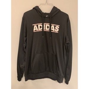 Adidas Mens M Hoodie Pullover Hooded Sweatshirt 3 Stripe Hood Adidas Logo EUC